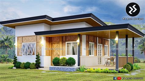 Half Amakan Half Concrete House Design Idea with 2 Bedrooms.